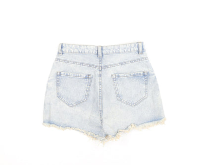 Primark Women’s Blue Acid Wash Denim Cut-Off Shorts Size 8