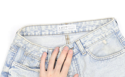 Primark Women’s Blue Acid Wash Denim Cut-Off Shorts Size 8