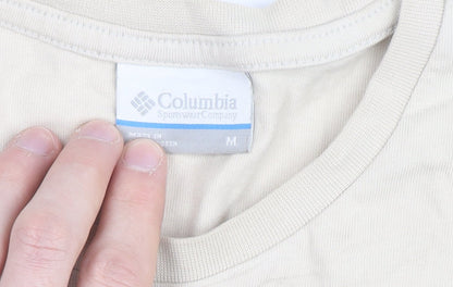 Columbia Men's Beige Graphic Print Outdoor Cotton T-Shirt Size M
