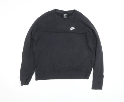 Nike Men's Black Crew Neck Pullover Sweatshirt M Regular Fit