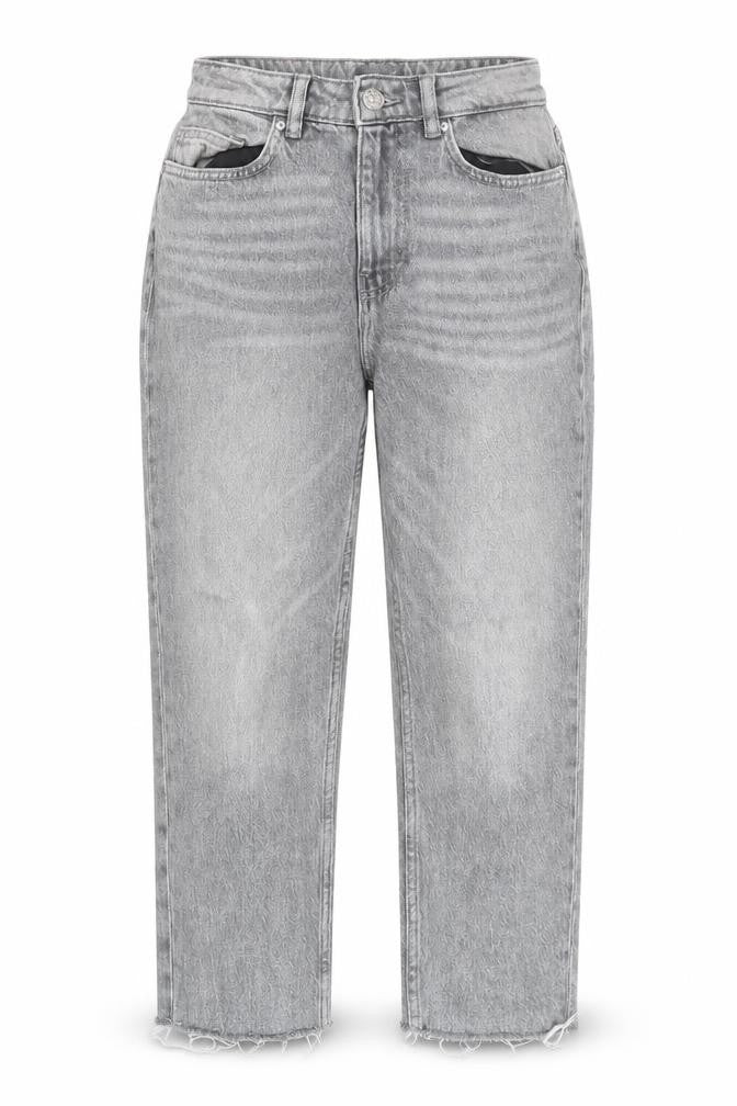 Only Women’s Grey High Rise Straight Jeans Size 8 Regular Fit