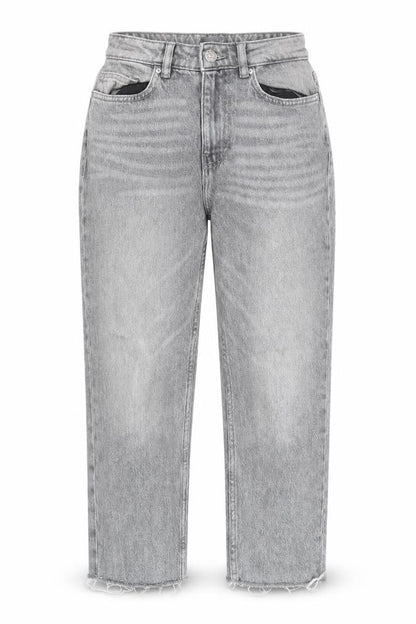 Only Women’s Grey High Rise Straight Jeans Size 8 Regular Fit