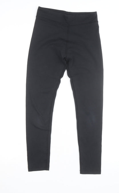 Nike Women Black Athletic Leggings M Slim Fit Stretch Sportswear