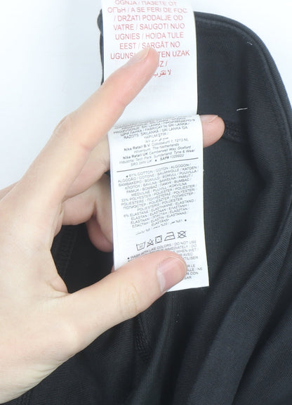 Nike Women Black Athletic Leggings M Slim Fit Stretch Sportswear