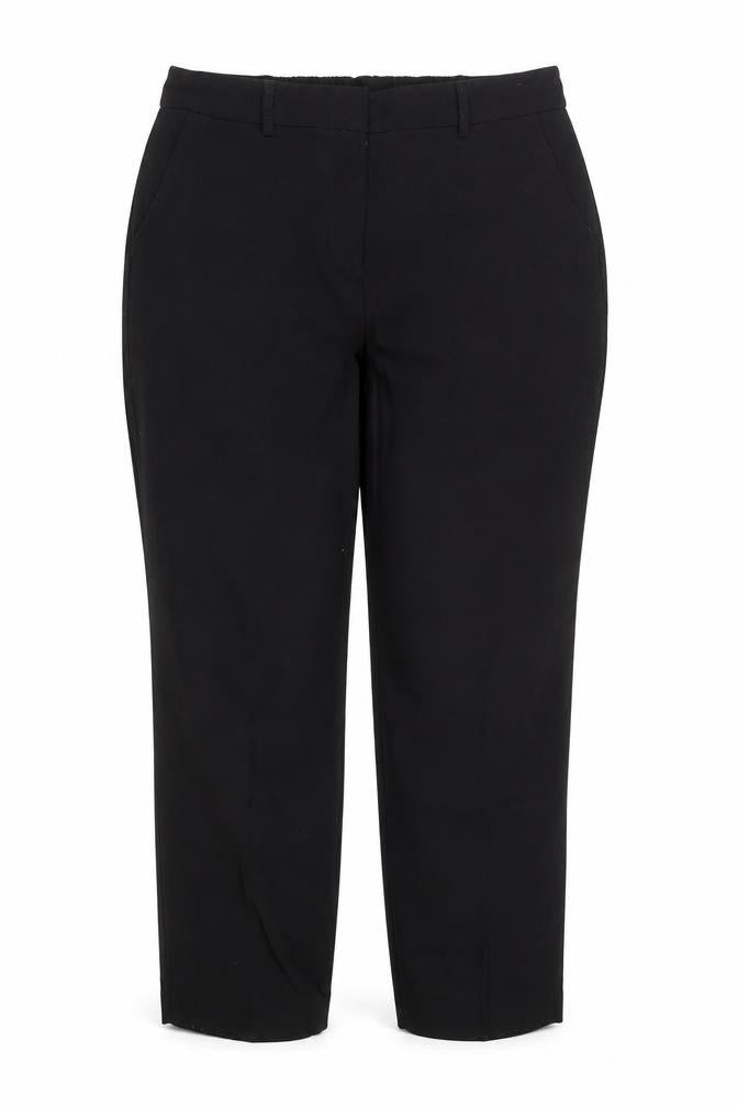 Front view of Dunnes Women Black, size 12, Straight Leg Trousers