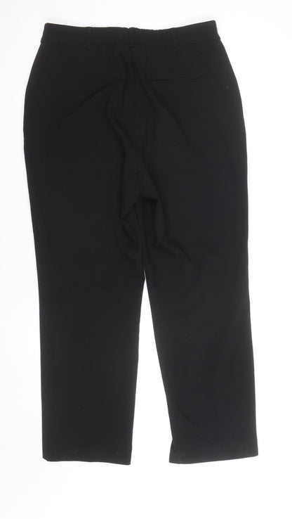 DUNNES Women Black Size 12 Straight Leg Trousers