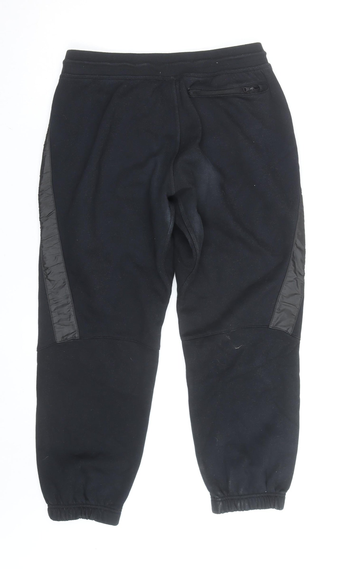 Nike Men's Black Fleece Jogger Trousers Size L with Zip Pockets