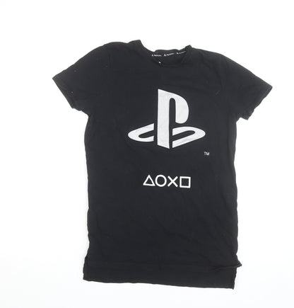PlayStation Men's Black Cotton Graphic Gaming T-Shirt Size S