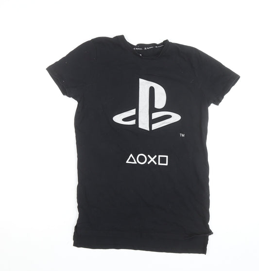 PlayStation Men's Black Cotton Graphic Gaming T-Shirt Size S