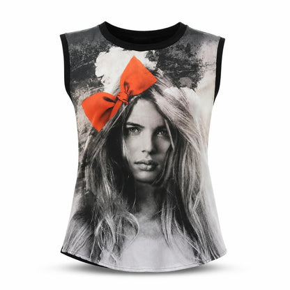 Savida Women’s Multicoloured Graphic Sleeveless T-Shirt Size 10