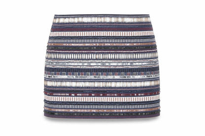 Zara Womens Multicoloured Sequin Striped Short Pencil Skirt Size S