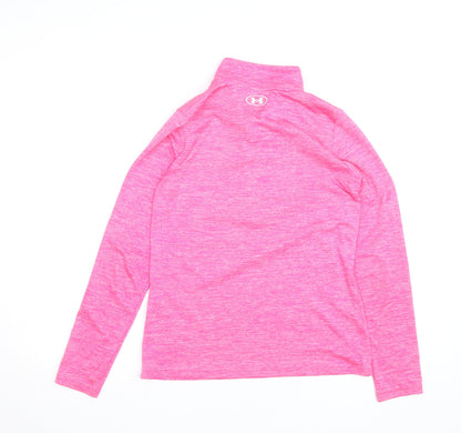 Under Armour Women’s Pink Long Sleeve 1/4 Zip Activewear Top XS