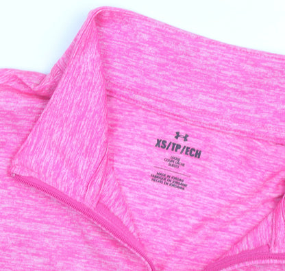 Under Armour Women’s Pink Long Sleeve 1/4 Zip Activewear Top XS