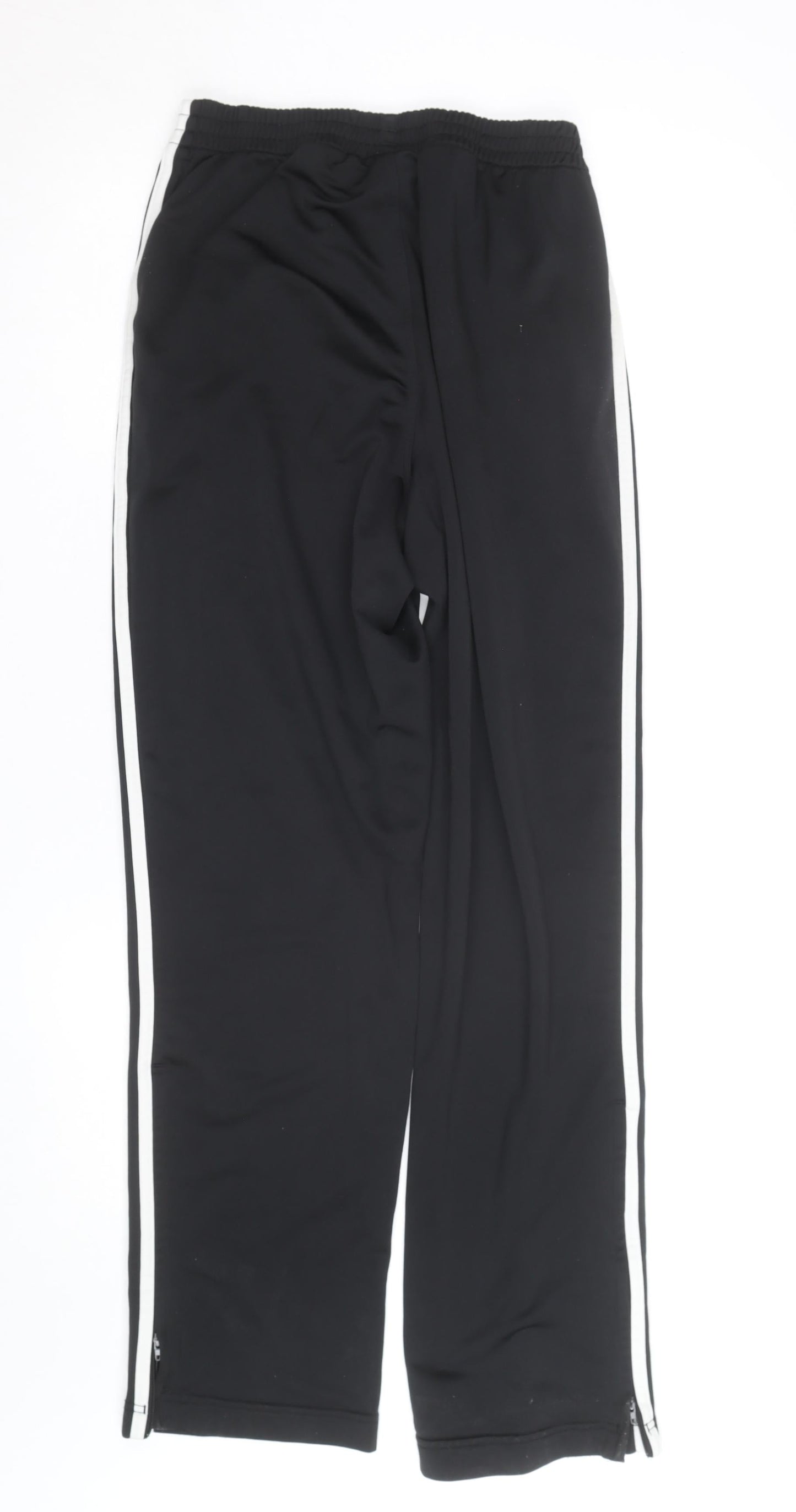 Adidas Men's Black Track Pants M Regular Fit Side Stripe Activewear