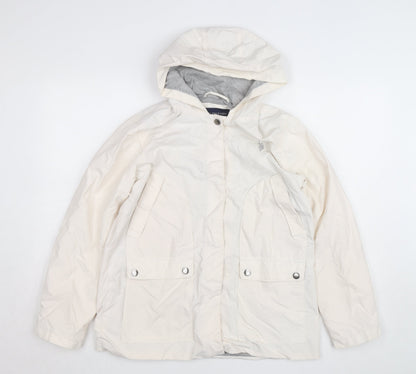 U.S. Polo Assn. Men's Ivory Hooded Rain Jacket Size L
