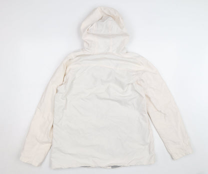 U.S. Polo Assn. Men's Ivory Hooded Rain Jacket Size L