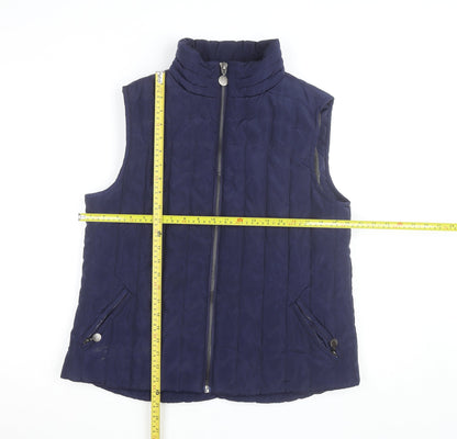 St. Bernard Blue Quilted Puffer Waistcoat Women’s Size 16