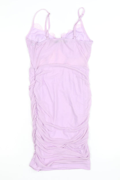 NAANAA Women’s Purple Lace Bodycon Mini Dress Size 8