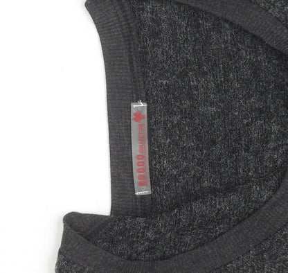 SOGO Collection Women’s Grey Knit Jumper Dress Size M Long Sleeve