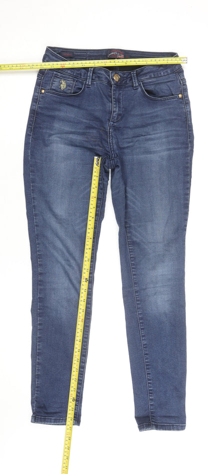 U.S. Polo Assn Women Blue Skinny Jeans Size 8 Denim Stretch