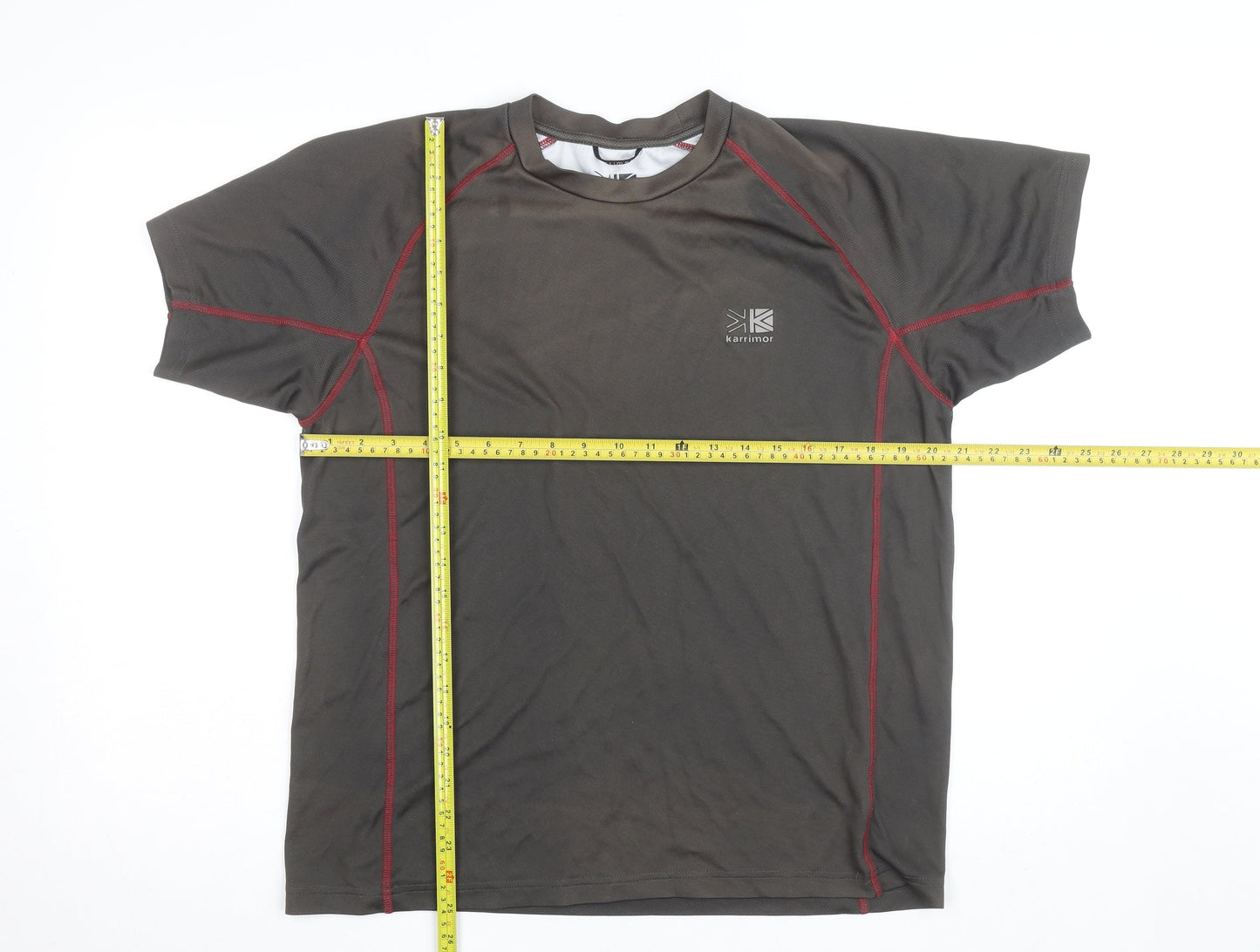 Karrimor Mens Grey Running T-Shirt L Lightweight Breathable Activewear Top