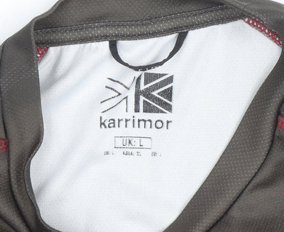 Karrimor Mens Grey Running T-Shirt L Lightweight Breathable Activewear Top
