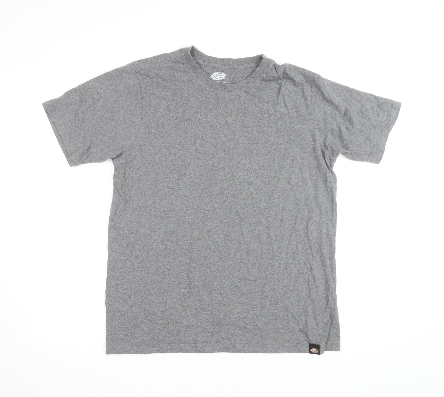 Dickies Men's Grey Short Sleeve Crew Neck Cotton T-Shirt Medium