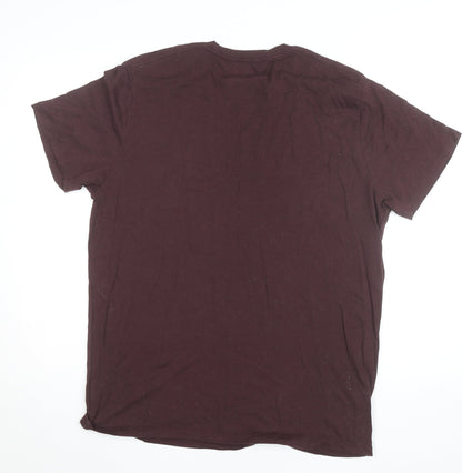 Old Navy Men’s Brown Funny Slogan T-Shirt Size L Cotton Crew Neck