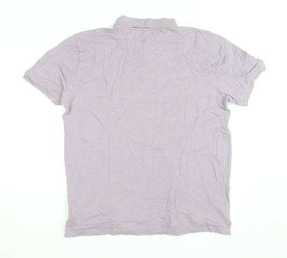 GAP Men's Purple Cotton Short Sleeve Polo Shirt Size L