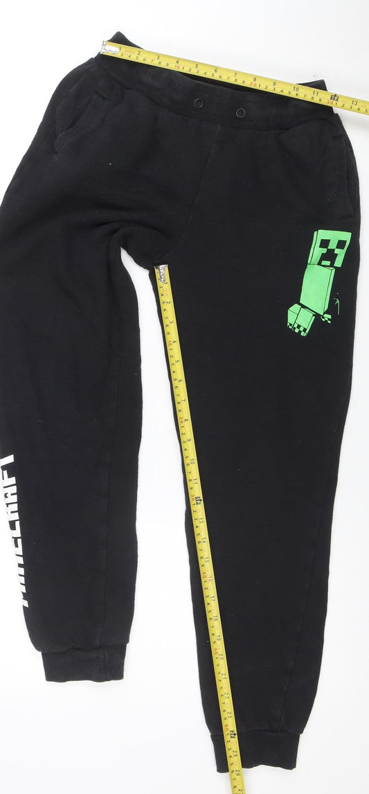 Mojang Studios Boys Black Minecraft Jogger Sweatpants 14-15 Years