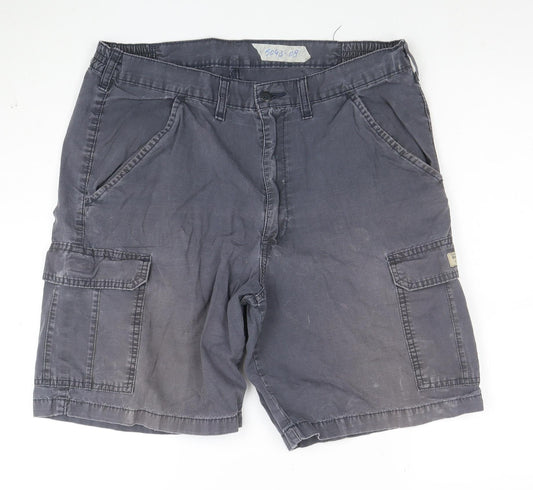 Wrangler Men's Grey Cargo Shorts Size 38 Cotton Casual Workwear