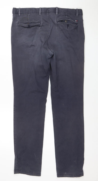 Tommy Hilfiger Men's Blue 34/32 Chino Trousers Cotton Stretch