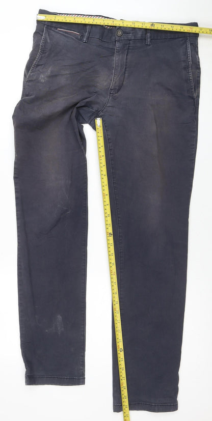 Tommy Hilfiger Men's Blue 34/32 Chino Trousers Cotton Stretch