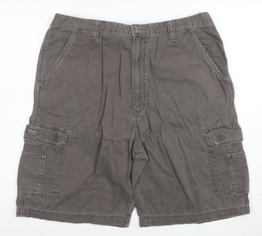 Wrangler Men's Grey Cargo Shorts Size 38 Canvas Cotton Blend
