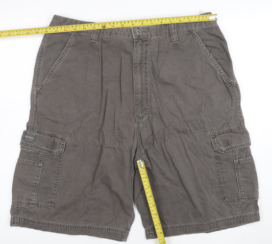 Wrangler Men's Grey Cargo Shorts Size 38 Canvas Cotton Blend