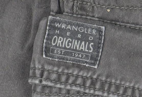 Wrangler Men's Grey Cargo Shorts Size 38 Canvas Cotton Blend