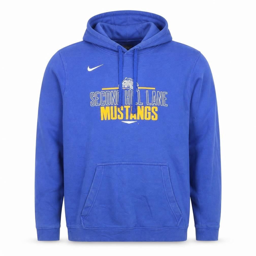 Nike Men Blue Pullover Hoodie Medium Second Hill Lane Mustangs Sports