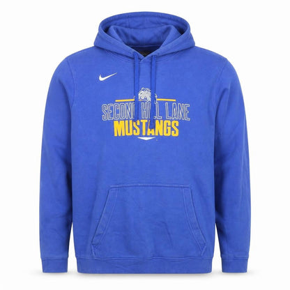Nike Men Blue Pullover Hoodie Medium Second Hill Lane Mustangs Sports