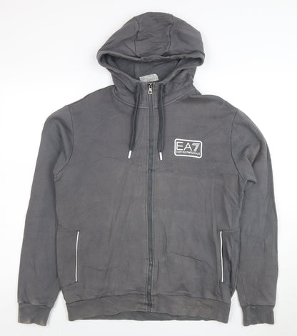 Emporio Armani EA7 Men’s Grey Full Zip Hoodie Size M