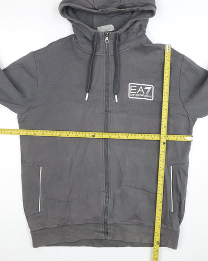 Emporio Armani EA7 Men’s Grey Full Zip Hoodie Size M