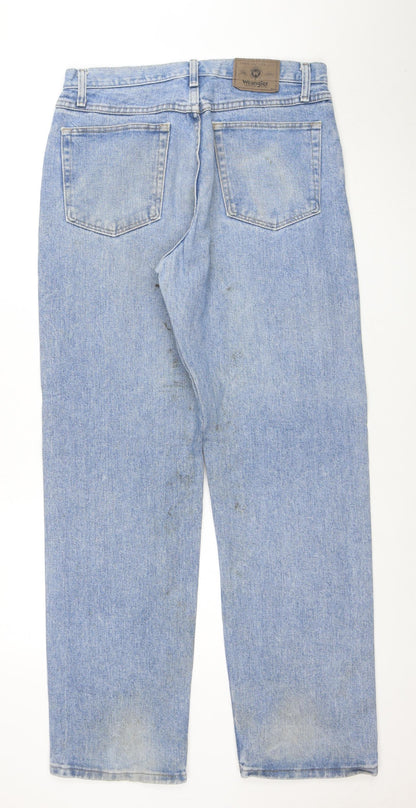 Wrangler Men's Blue Relaxed Fit Straight Denim Jeans 33x32