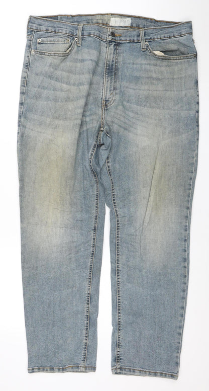 Levi Strauss Men's Blue 38x30 Regular Fit Straight Denim Jeans