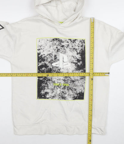 PlayStation Boys White Pullover Hoodie 11-12 Years Graphic Print Gamer
