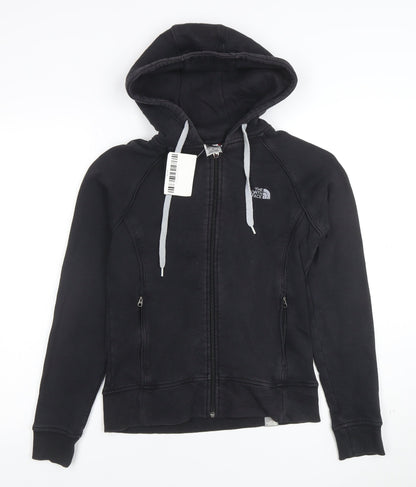 The North Face Women's Black Full Zip Hoodie Size S 100% Cotton