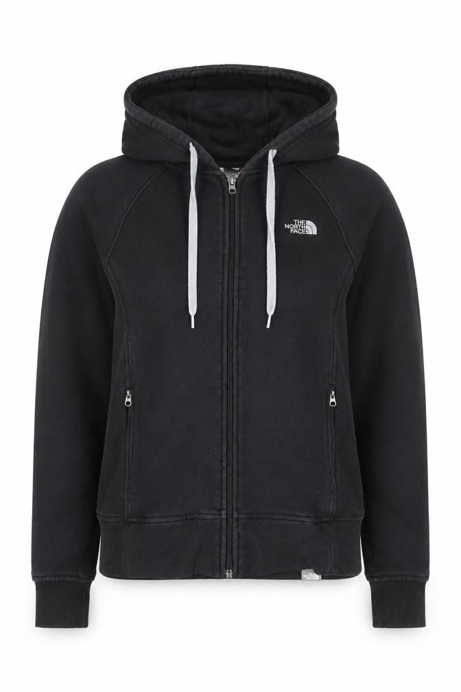 The North Face Women's Black Full Zip Hoodie Size S 100% Cotton