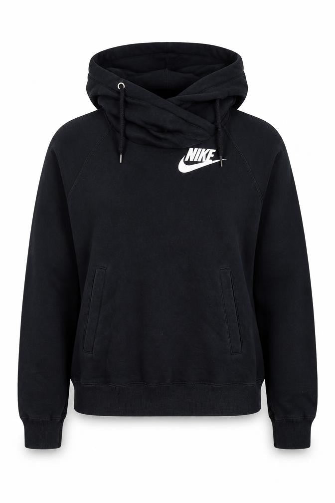 Nike Womens Black Small Pullover Hoodie Sweatshirt Cotton Blend