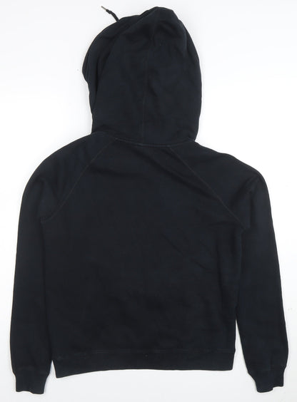 Nike Womens Black Small Pullover Hoodie Sweatshirt Cotton Blend