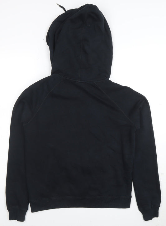 Nike Womens Black Small Pullover Hoodie Sweatshirt Cotton Blend