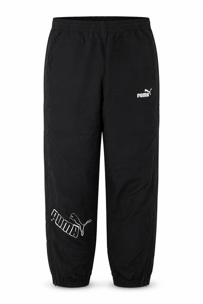 Puma Boys Black 12 Years Track Pants with Elastic Waist and Zip Pockets