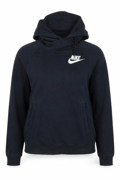 Nike Women’s Black Pullover Hoodie Size M Cotton Blend Logo Sweatshirt